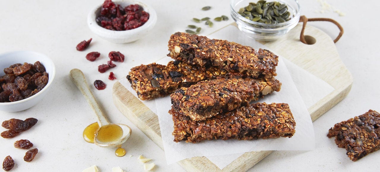 Receita fácil e equilibrada de barra de cereal caseira