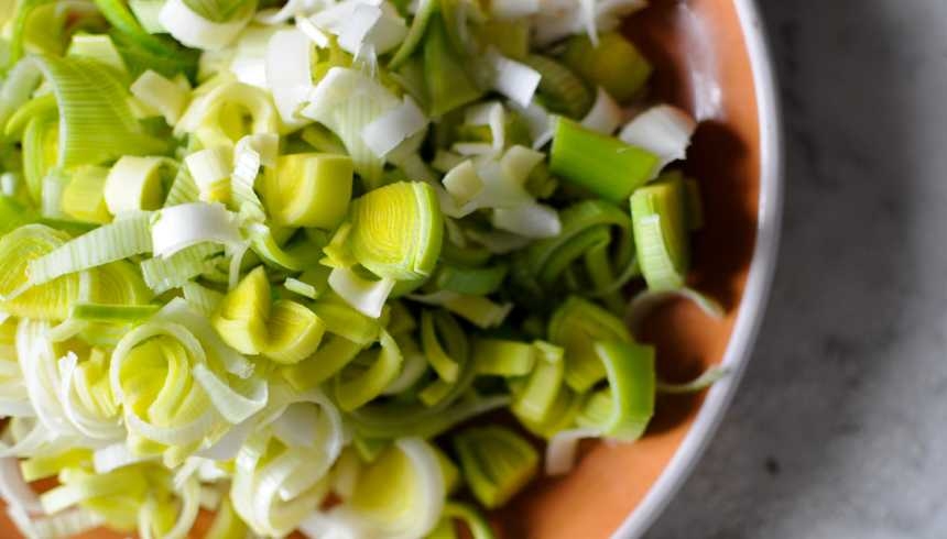 Ensalada de puerro marinado
