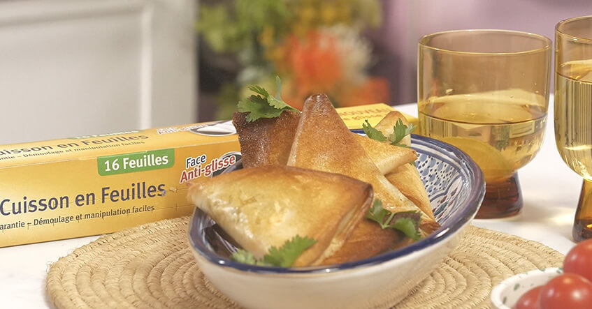 Samosas de ternera especiada al horno