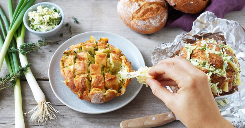 Receita Albal l®:  pãezinhos recheados com queijo com Papel Vegetal  Albal®