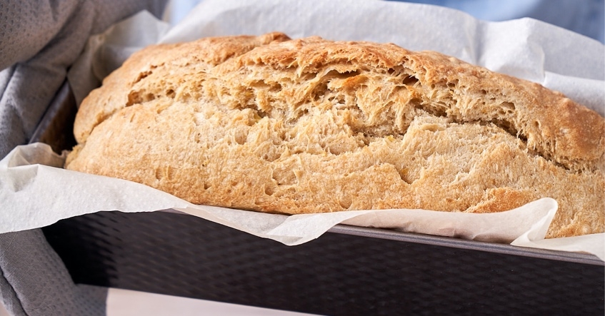 Receita Albal® O resultado é um pão de batatas húmido com uma belíssima crosta